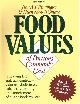 0060910933 NICHOLS, JEAN A. T. PENNINGTON; HELEN NICHOLS CHURCH, Bowes and Church's Food Values of Portions Commonly Used