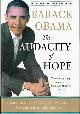 0307237699 OBAMA, BARACK, The Audacity of Hope Thoughts on Reclaiming the American Dream