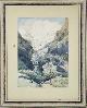  VARLEY, John II (1850-1933):, The lower glacier of Grindelwald from the Churchyard. Original watercolour / (Unterer Grindelwald Gletscher). Orig. Aquarell.