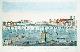  , Londres.- London.- Vue du pont de Westmunster (Westminster) sur la Thamise, N°88. Vue d'optique du XVIIIè siècle. Gravure sur cuivre coloriée à la main. Petit trou sans perte dans le ciel à gauche (Guckkastenblatt , Kupferstich d. 18 Jhd). Bild u. Blatt 52 x 35 cm.