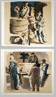  MEYLAN, Henry (1895-1980):, Travaux de vignerons. Winzerarbeiten.  2 planches d'aquarelles originales  montées sur papier.