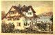  , Une maison au Lac de Zurich (?). Original Aquarell.  Haus am Zürichsee (?). Aquarelle.  Bild: 19x30 cm, im goldenen Rahmen 34x44 cm. 