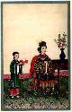  , Reispapier-Bild China um 1830  20.3x32.5 cm, Blatt 35x50 cm Sous passe-partout. Handpainted on so called ricepaper, china.