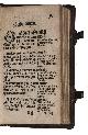  JORIS, David., Handt boecxken: inholdende vele godlijcke trouhertighe vaderlijcke vermaninghen unde leeringen: ...[Rotterdam, Dirck de Raeff van Mullem, ca. 1595?]. Small 12mo in 8s (14 x 8 cm). With a woodcut spiral printed in the fore-edge margin to illustrate the spiritual workings of God, 11 interlaced gothic initials (cast in matrices) plus 22 repeats, and 3 vine-leaf ornaments (Vervliet 7, 127 and 184). Set in textura gothic types with an occasional word in roman. Contemporary blind-tooled calf over wooden boards (with tapered edges), sewn on 3 double cords, each board with a frame made with a 12 mm roll (reticulated diagonals making diamonds and half diamonds, each diamond containing a quatrafoil and each half-diamond a trefoil, in the general style of Einbanddatenbank roll r000355, workshop w007716 (Wittenberg, late 16th-century) and others in the motief group m000956, edged inside and out with multiple fillets, two brass fastenings with engraved decoration (each with a clasp on a calf strap, and a catchplate).