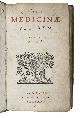  BEVERWIJCK, Johannes van., Idea medicinae veterum.Leiden, Officina Elzeviriorum, 1637. Title-page in red and black with the Elzeviers' "non solus" tree, grape vine and man device, a woodcut headpiece (plus 1 repeat) and woodcut decorated initials. With: (2) HEER(S), Henrick de. Spadacrene ultimis curis polita: hoc est Fons Spadanus accuratissimè descriptus, acidas bibendi modus Medicamina oxypotis necessaria. Liège, Johannes Ouwerx, 1635. With Ouwerx's woodcut device on the title-page, woodcut headpieces, tailpieces and decorated initials.2 works in 1 volume. 8vo. Contemporary vellum.