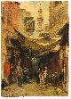  [CAIRO]. WUTTKE, Carl., A souk in Cairo.Cairo, 1902. Signed and inscribed "C. Wuttke. Cairo. 1902". Oil on canvas board (20 x 28 cm). Unframed.