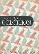  Adler, Elmer & others, Editors, The New Colophon; a Book Collector' Quarterly, Volume 1 Part 3, July 1948