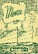  , (Menu) Colonial Line; Aboard the Yankee Flagships Arrow Comet and Meteor