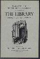  Edited by Frank C Francis. Contributions are: Allan Stevenson; J D Fleeman; B C Southam; Simon Nowell-Smith; Curt F Buhler; Harry Carter; Paul Kaufman; Oliver I Steele; E J Devereux, Transactions of the Bibliographical Society, the Library, Fifth Series, Vol XVII, No. 3, September 1962