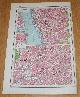  Edited by J. A. Hammerton; Miss H. B. Leach, H. W. Cribb and J. T. Rankin, Street Plans of Liverpool and Manchester from Harmsworth's 1922 Atlas of the World - Single Sheet