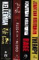 KELLERMAN, JONATHAN, Lot of 4 Hardcover Jonathan Kellerman Books: Devil's Waltz/Bad Love; Flesh and Blood; Rage; Therapy