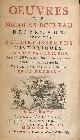 BOILEAU-DESPREAUX, NICOLAS, Oeuvres de Nicolas Boileau-Despreaux Avec Des Eclaircissemens Historique, Donnez par Luimeme. 4 Volume Set
