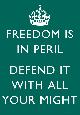  HMSO, 'Freedom Is in Peril' Poster