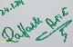  ARIE, Raffaele (Bass):, eigenhändig signierte und datierte Autogrammkarte mit grünem Stift.