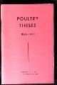  ORNITHOLOGIE.-  PAYNE, Loyal F. u.a.:, Poultry theses. Presented for Advanced Degrees at Land Grant Colleges and Universities (...) 1896 - 1950.