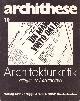  Archithese Heft 10. 1974. (Stanislaus von Moos, Red.), Architekturkritik. Critique de l'architecture.
