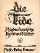  N/A., Die Tide. Niederdeutsche Heimatblatter. 6 Jrg. Heft 7. Dezember 1929.
