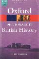9780199550371 Cannon, John, Oxford Dictionary of British History.