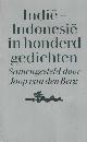 9789023674740 Berg, Joop van den (samenst.), Indië - Indonesië in honderd gedichten.