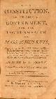  MASSACHUSETTS, Constitution of, Constitution, or Frame of Government, for the Commonwealth of Massachu
