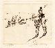  Richter, Klaus:, Cervantes - Neun Blatt unveröffentlichte Original-Kaltnadelradierungen zu Miguel de Cervantes Saavedra: "Don Quijote".