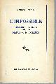  BATAILLE, GEORGES, L'Impossible by Georges Bataille