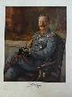  (Kaiser Wilhelm II.), Sitzporträt in Felduniform - Kunstdruck auf Karton gezogen