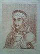  (Stefan II. von Bayern), Brustbild: Stefan mit der Hafte - Original-Rötelzeichnug auf Bütten