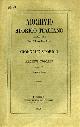  --, Archivio Storico Italiano. Nuova serie.tomo XII.dispensa I. Giornale storico degli Archivi Toscani. Anno IV.dispensa III. (n.23 de