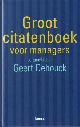  DEHOUCK, GEERT,, Groot citatenboek voor managers.