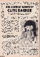  David Whitehead & Jonathan Cook, The Horror Books of Clive Barker. This is an original article separated from an issue of The Book & Magazine Collector publication, 1989.