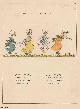  Kate Greenaway, Marigold Garden. The Little Jumping Girls, with rhyme. An original Kate Greenaway colour print, c.1885 from the work Marigold Garden, printed in colours by the expert printer Edmund Evans.