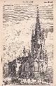  BERLIN, 1880 : The Jerusalem Church, Berlin, as restored. Herr Edmund Knoblauch, Architect. An original page from The Builder. An Illustrated Weekly Magazine, for the Architect, Engineer, Archaeologist, Constructor, & Art-Lover.