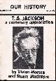  Vivien Morton and Stuart Macintyre, T.A. Jackson - Revolutionary and Working Class Intellectual: Centenary Appreciation 1879-1979.