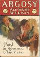  ARGOSY (EDGAR FRANKLIN; ?; CORALIE STANTON & HEATH HOSKIN; A. MERRITT; FREDERICK C. DAVIS; CHARLES DIVINE; ALMER CURTIS SANBORN; HOWARD ROCKEY; THOMAS THURSDAY; ERIC HOWARD), Argosy All-Story Weekly: July 30, 1927 ("Seven Footprints to Satan")