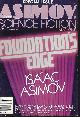  ASIMOV'S (GERRY MOONEY; MARTIN GARDNER; ISAAC ASIMOV; PAT CADIGAN; JAYGE CARR; PETER PAYACK; BOB SHAW; HOPE ATHEARN; DENNIS TAKESAKO; JAMES CORRICK), Isaac Asimov's Science Fiction: December, Dec. 1982 ("Foundation's Edge")