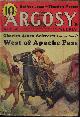  ARGOSY (H. BEDFORD-JONES; WILLIAM MERRIAM ROUSE; THEODORE ROSCOE; JOHN H. THOMPSON; STOOKIE ALLEN; CHARLES ALDEN SELTZER; RAY CUMMINGS; HULBERT FOOTNER), Argosy Weekly: August, Aug. 4, 1934 ("West of Apache Pass"; "Flood")