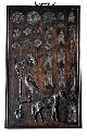  [CHINA - WOOD PANEL WITH ANCIENT COINS AND CHARMS]., China, probably end of 18th century.