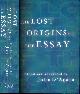 9781555975326 D'Agata, John (ed.)., The Lost Origins of the Essay.