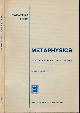 9024700078 Ando, Takatura., Metaphysics: A critical survey of its meaning.