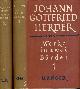 Herder, Johann Gottfried., Werke in zwei Bänden: Erster Band & zweiter Band. Dichterische Werke & Geschichtsphilosophische Werke.