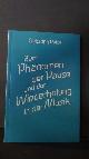  Peter, Christoph, Zum Phänomen der Pause und der Wiederholung in der Musik.