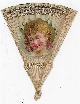  Advertisement, Victorian Die Cut Fan Trade Card for Davis' Card Store, Providence