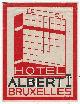  Advertisement, Vintage Luggage Label for Hotel Alberti, Bruxelles, Belgium