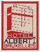  Advertisement, Vintage Luggage Label for Hotel Alberti, Bruxelles, Belgium
