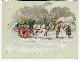 Advertisement, Victorian Card with Horse Drawn Cart Filled with Holly