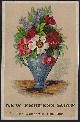  Advertisement, Victorian Trade Card for New Process Soap with Vase Full of Flowers