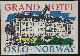  Advertisement, Vintage Luggage Label for Grand Hotel, Oslo, Norway