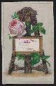  Advertisement, Victorian Reward of Merit with Rose on Easel
