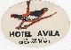  Advertisement, Vintage Luggage Label for the Hotel Avila, Curacao, Netherlands West Indies